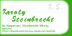 karoly steinbrecht business card